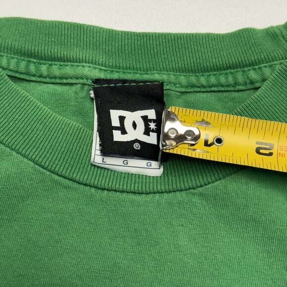 Vintage DC Skate T Shirt Mens Large Green Short Sleeve Y2K Skateboard - Picture 8 of 13